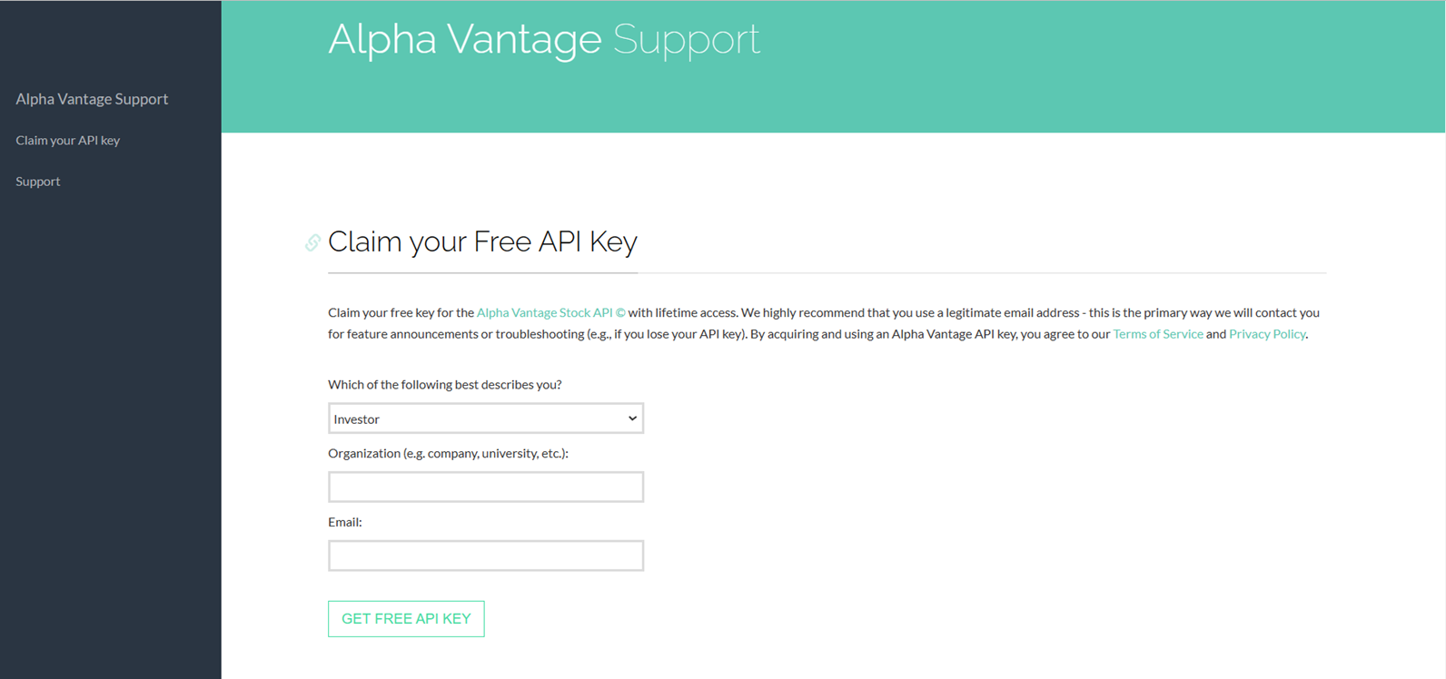 Python ALPHA VANTAGE 